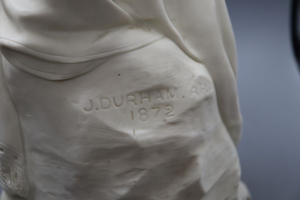A parian on the seashore figure, height 47cm